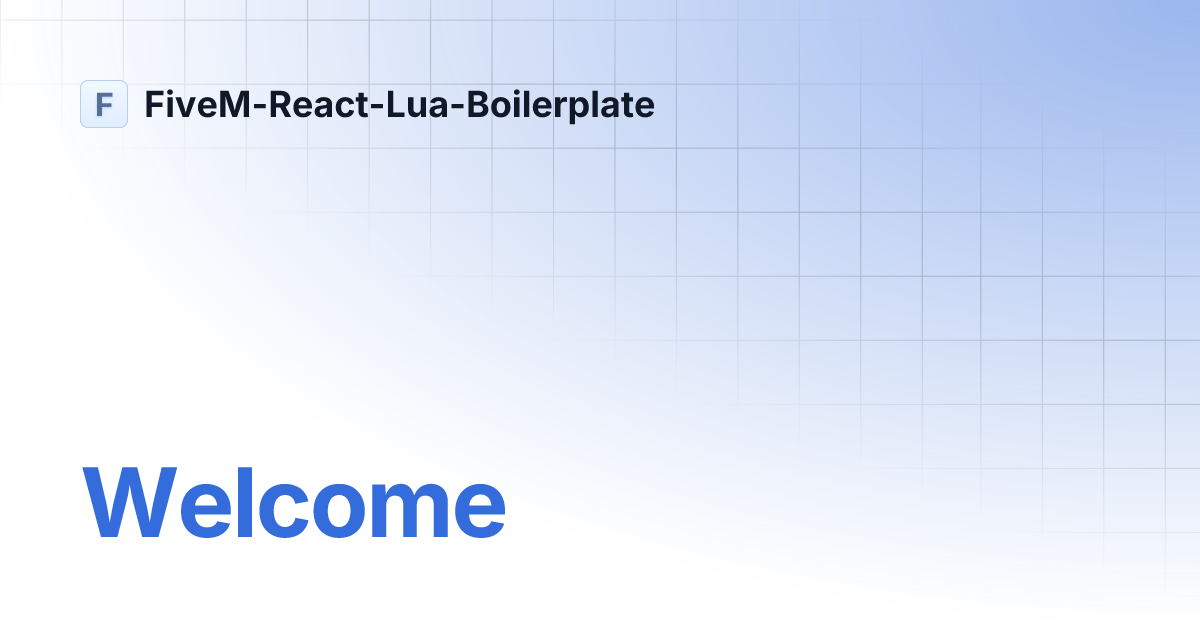 FiveM-React-Lua-Boilerplate preview